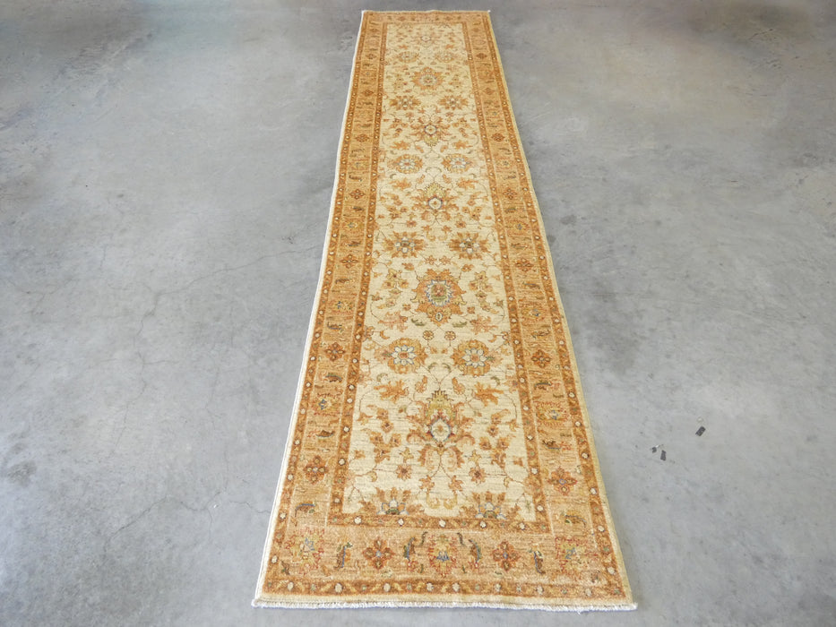 Afghan Hand Knotted Choubi Hallway Runner Size: 305 x 77cm - Rugs Direct