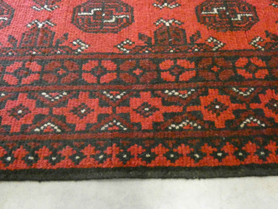 Afghan Hand Knotted Turkman Hallway Runner Size: 285 x 76cm - Rugs Direct