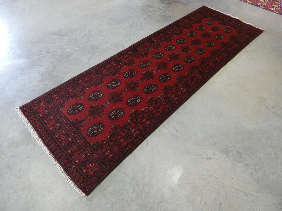 Afghan Hand Knotted Turkman Hallway Runner Size: 241 x 82cm - Rugs Direct