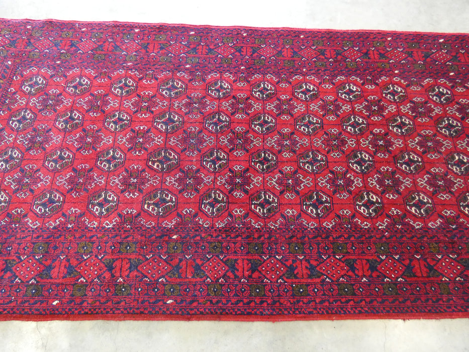 Persian Hand Knotted Turkman Runner Size: 76 x 363cm - Rugs Direct