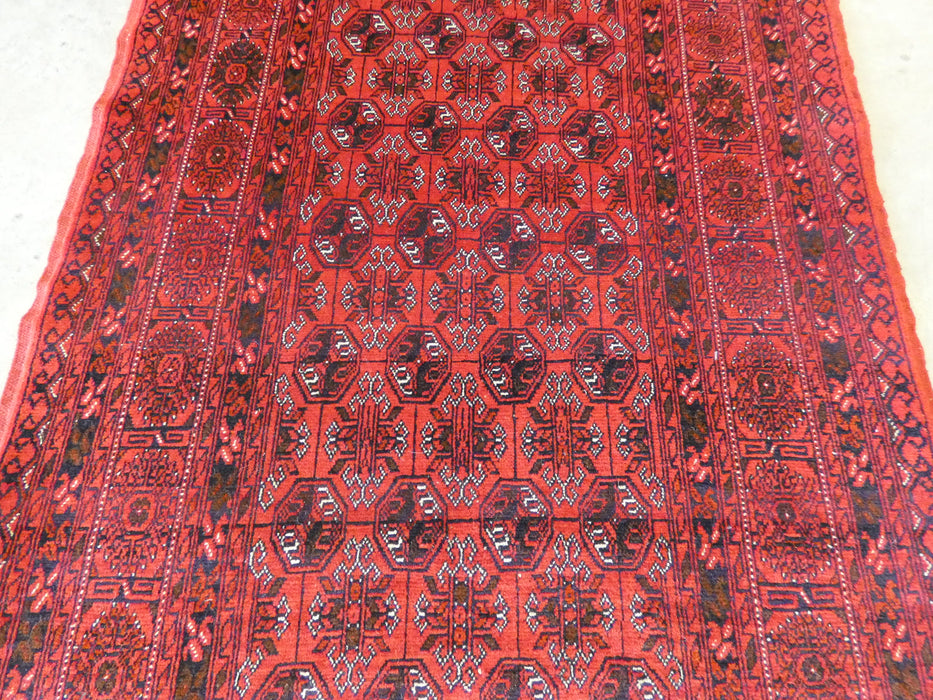 Persian Hand Knotted Turkman Runner Size: 82 x 290cm - Rugs Direct