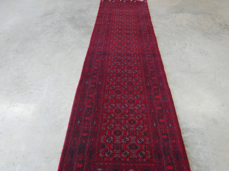 Persian Hand Knotted Turkman Runner Size: 76 x 285cm - Rugs Direct