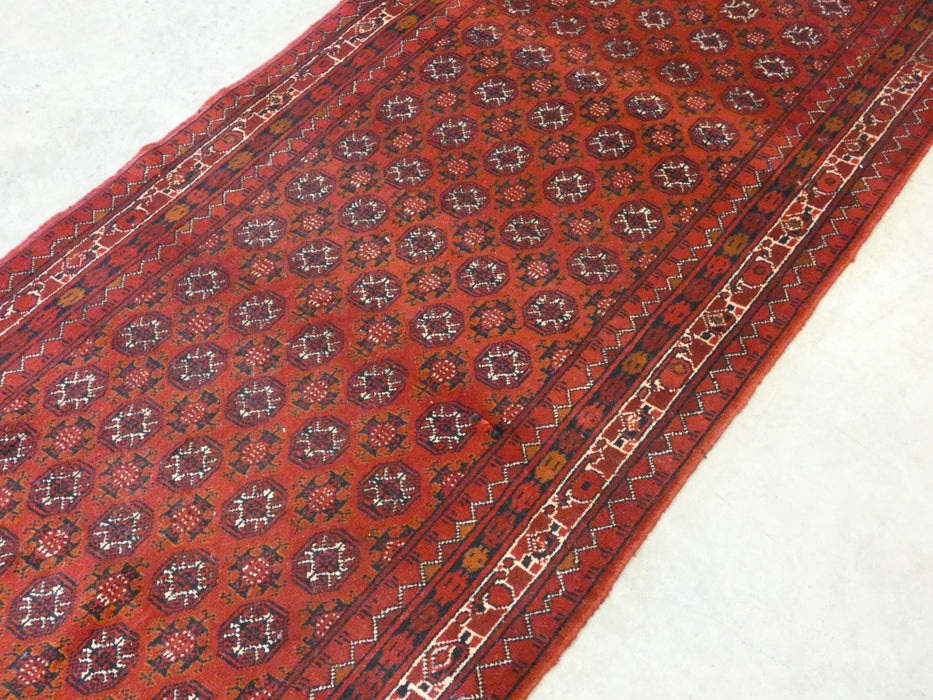 Vintage Afghan Hand Knotted Khal Mohammadi Runner Size: 292cm x 81cm - Rugs Direct