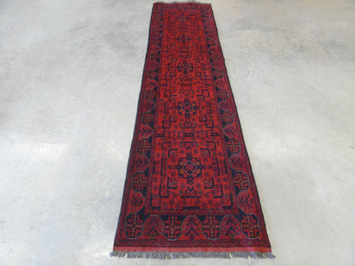Afghan Hand Knotted Khal Mohammadi  Runner Size: 299cm x 80cm - Rugs Direct