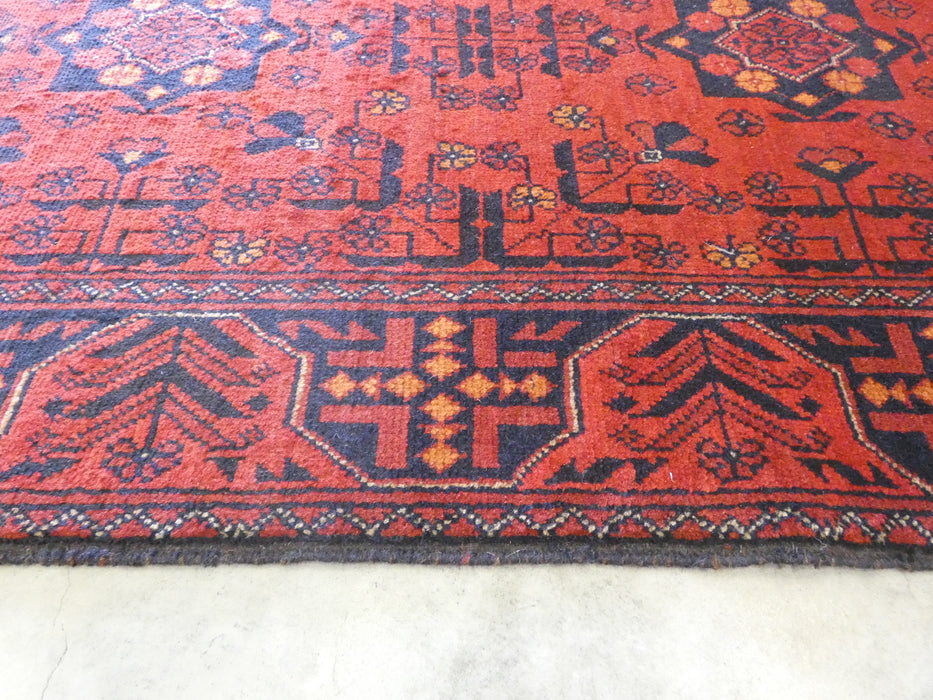 Afghan Hand Knotted Khal Mohammadi  Runner Size: 289cm x 83cm - Rugs Direct