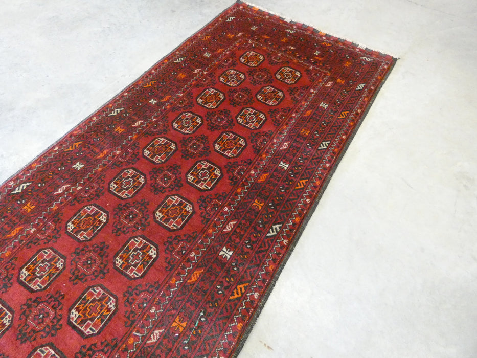 Afghan Hand Knotted Khal Mohammadi  Runner Size: 279cm x 80cm - Rugs Direct