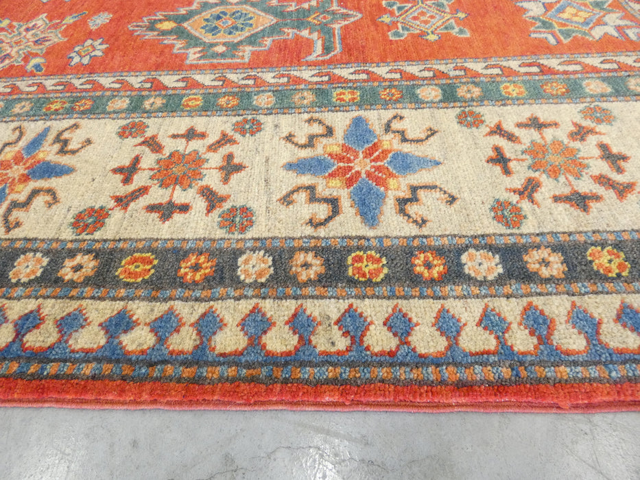 Afghan Hand Knotted Kazak Rug Size: 212 x 269cm - Rugs Direct