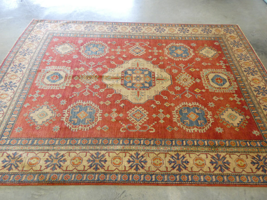 Afghan Hand Knotted Kazak Rug Size: 222 x 309cm - Rugs Direct