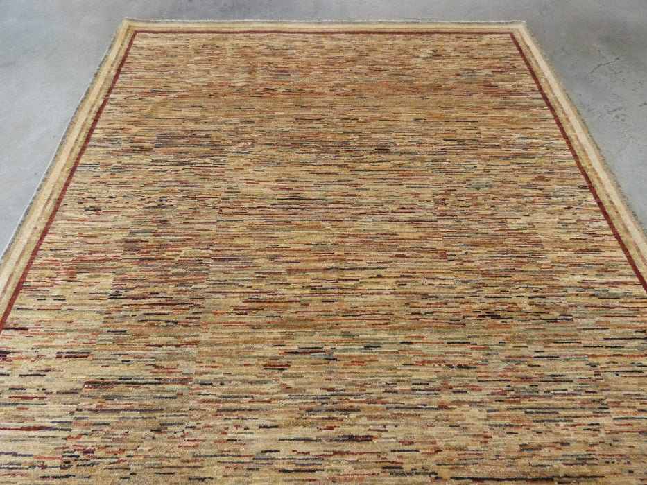 Afghan Hand Knotted Modern Design Choubi Rug Size: 209 x 307cm - Rugs Direct