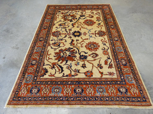 Afghan Hand Knotted Choubi Rug Size: 182 x 261cm - Rugs Direct