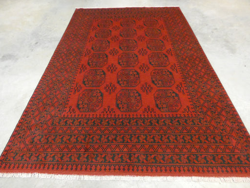 Afghan Hand Knotted Turkman Rug Size:  200cm x 289cm - Rugs Direct