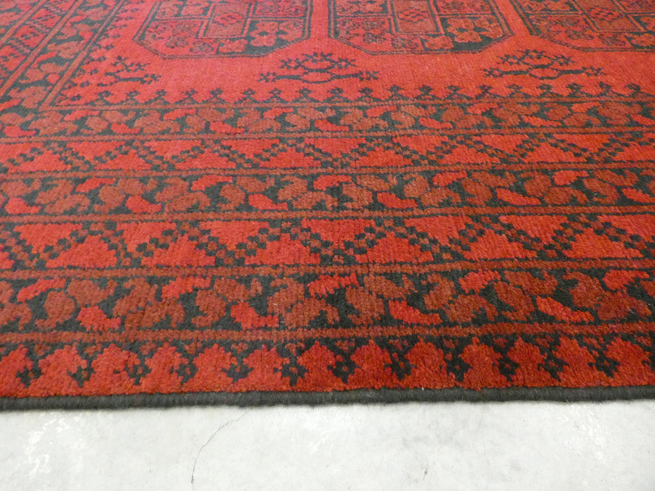 Afghan Hand Knotted Turkman Rug Size:  200cm x 289cm - Rugs Direct