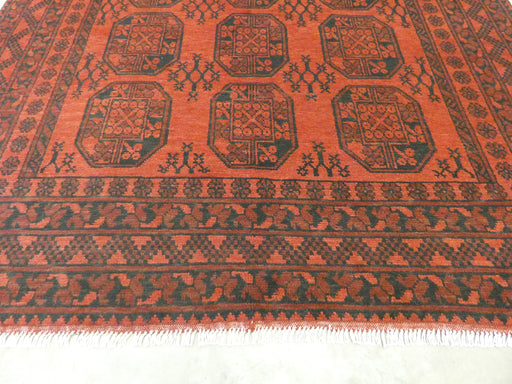 Afghan Hand Knotted Turkman Rug Size:  196cm x 286cm - Rugs Direct