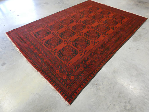 Afghan Hand Knotted Turkman Rug Size:  205cm x 290cm - Rugs Direct