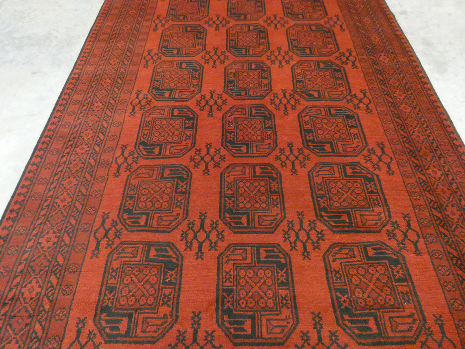 Afghan Hand Knotted Turkman Rug Size:  205cm x 290cm - Rugs Direct