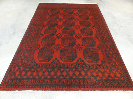 Afghan Hand Knotted Turkman Rug Size:  200cm x 287cm - Rugs Direct