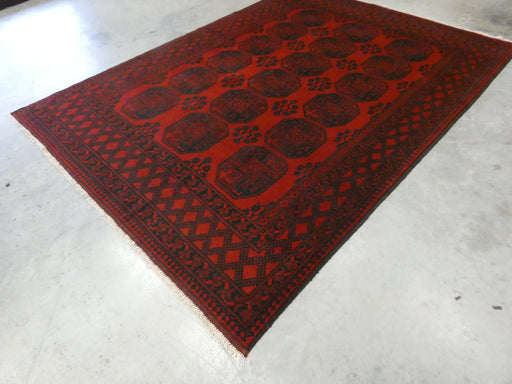 Afghan Hand Knotted Turkman Rug Size:  200cm x 287cm - Rugs Direct