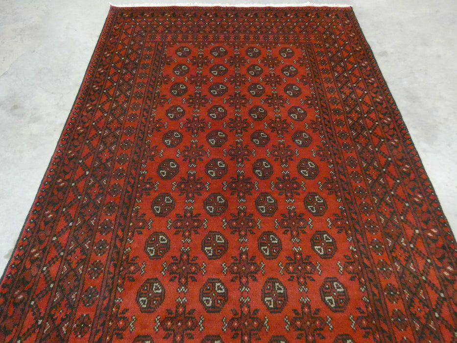 Afghan Hand Knotted Turkman Rug Size:  154cm x 240cm - Rugs Direct