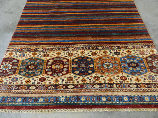 Afghan Hand Knotted Khorjin Rug Size: 239 x 173cm - Rugs Direct