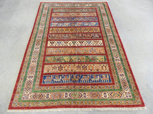 Afghan Hand Knotted Khorjin Rug Size: 150 x 211cm - Rugs Direct