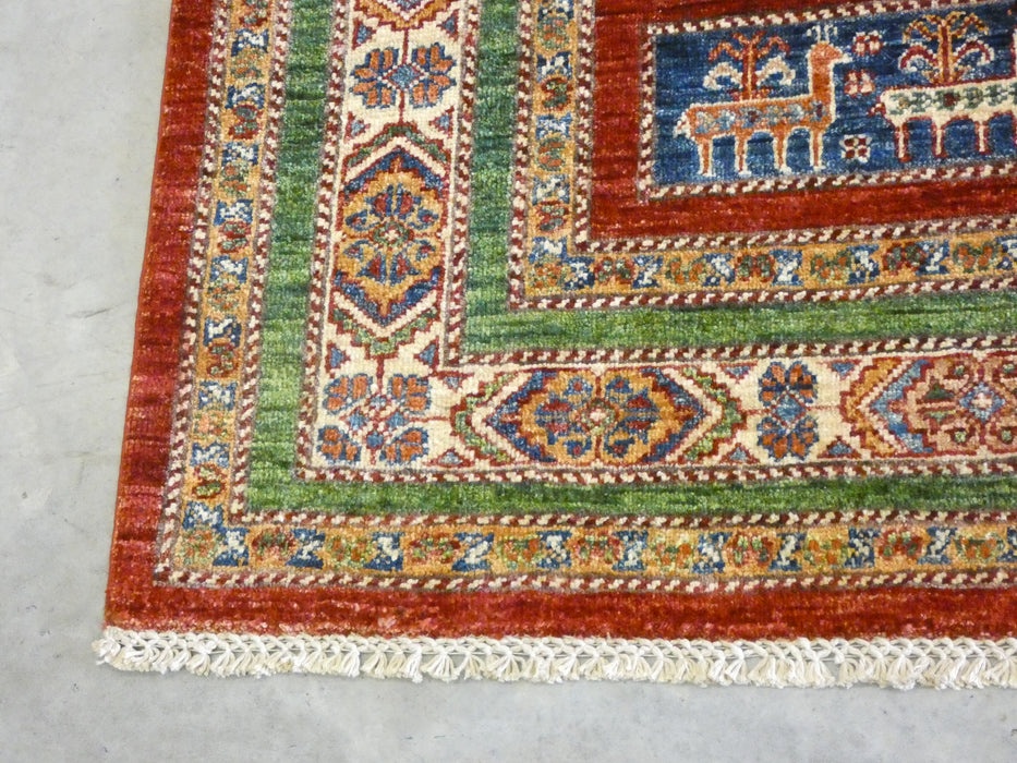 Afghan Hand Knotted Khorjin Rug Size: 150 x 211cm - Rugs Direct