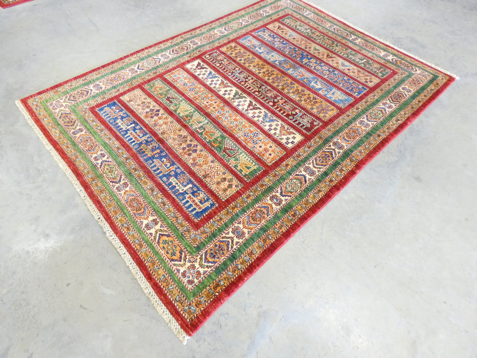 Afghan Hand Knotted Khorjin Rug Size: 150 x 211cm - Rugs Direct