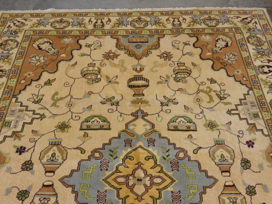 Afghan Hand Knotted Roshnai Merino Wool Rug Size: 151cm x 207cm - Rugs Direct