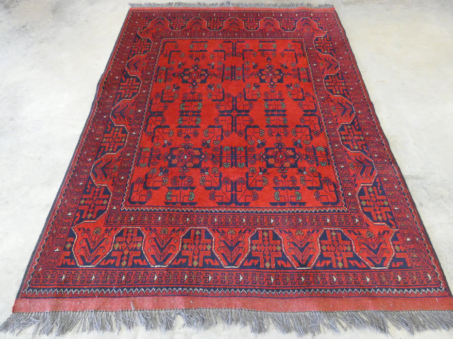 Afghan Hand Knotted Khal Mohammadi Rug Size: 154 x 205 cm - Rugs Direct