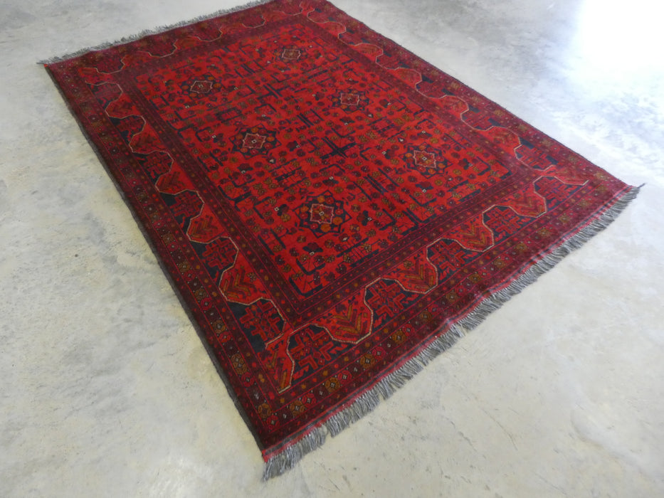 Afghan Hand Knotted Khal Mohammadi Rug Size: 150 x 202 cm - Rugs Direct