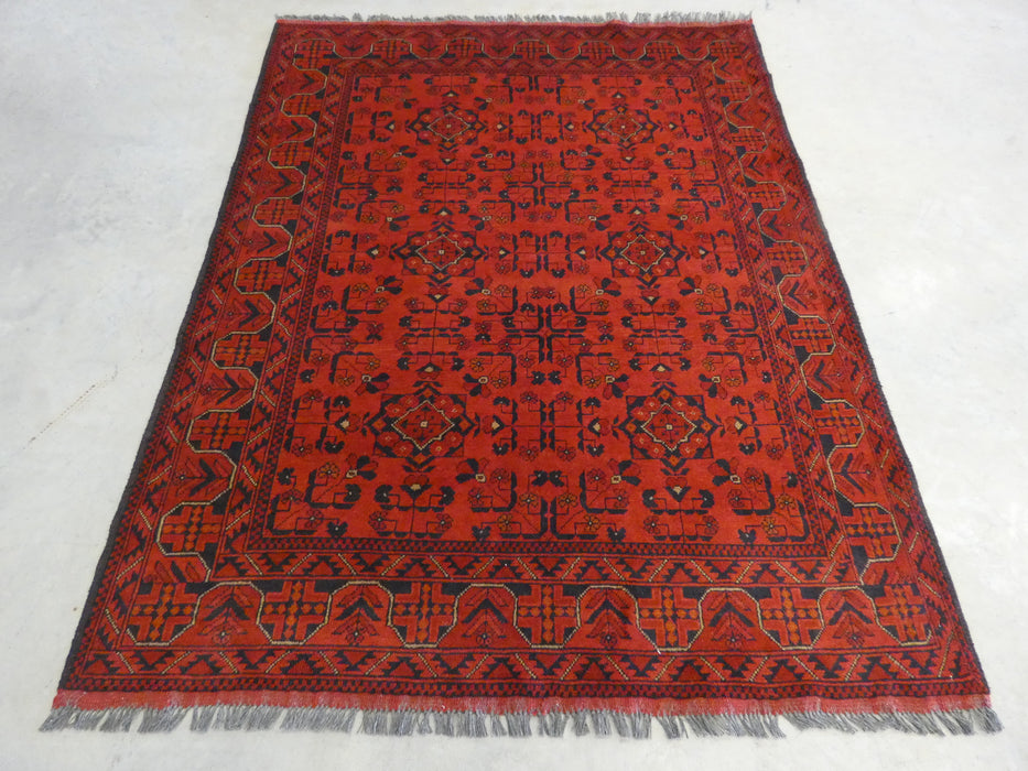 Afghan Hand Knotted Khal Mohammadi Rug Size: 153 x 193 cm - Rugs Direct