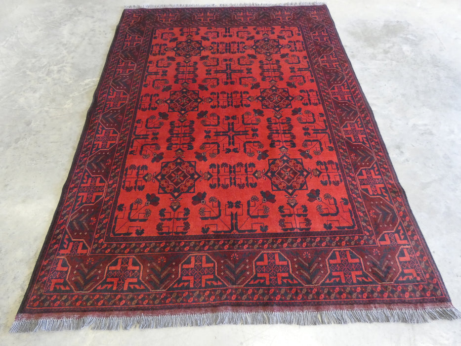 Afghan Hand Knotted Khal Mohammadi Rug Size: 148 x 200 cm - Rugs Direct