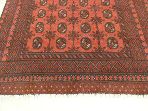 Afghan Hand Knotted Turkman Rug Size:  147cm x 186cm - Rugs Direct
