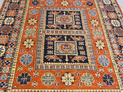 Afghan Hand Knotted Super Kazak Rug Size: 153 x 196cm - Rugs Direct