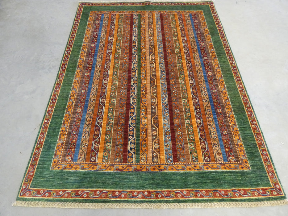 Afghan Hand Knotted Khorjin Rug Size: 157 x 205cm - Rugs Direct