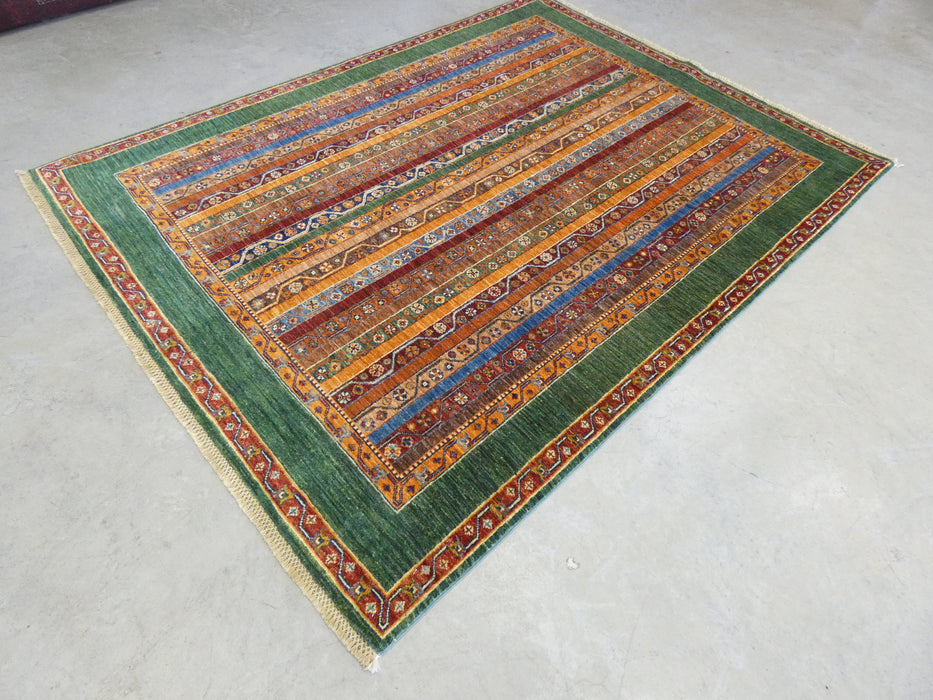 Afghan Hand Knotted Khorjin Rug Size: 157 x 205cm - Rugs Direct