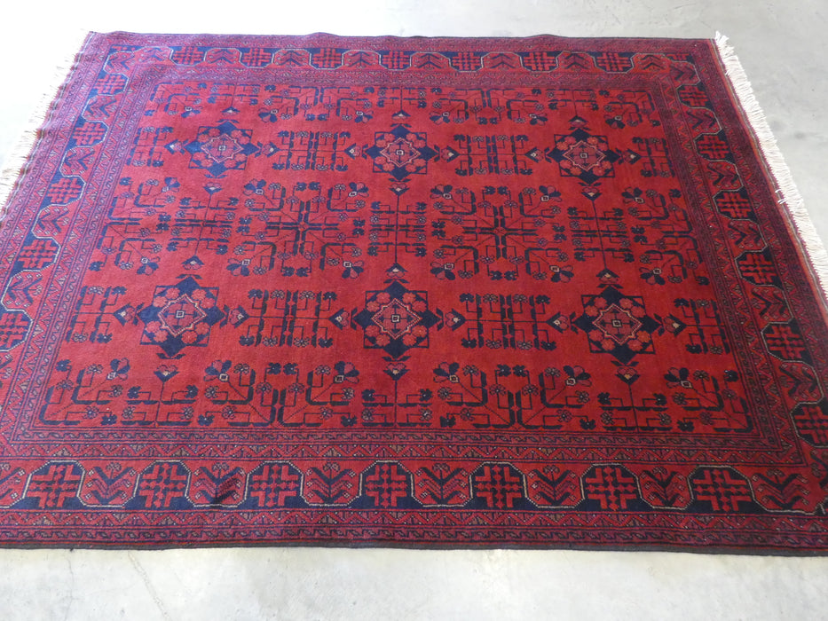 Afghan Hand Knotted Khal Mohammadi Rug Size: 149 x 203 cm - Rugs Direct