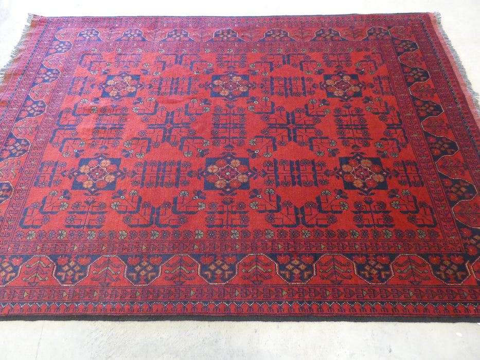 Afghan Hand Knotted Khal Mohammadi Rug Size: 147 x 213 cm - Rugs Direct