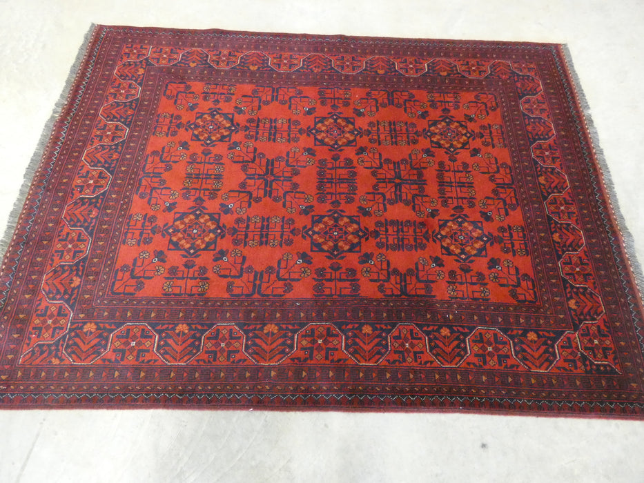 Afghan Hand Knotted Khal Mohammadi Rug Size: 152 x 206 cm - Rugs Direct