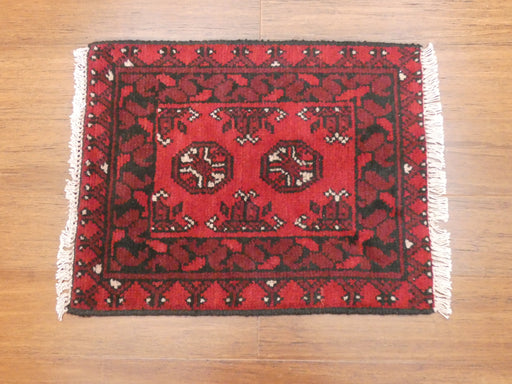 Afghan Hand Knotted Turkman Doormat Size: 60x 49cm - Rugs Direct