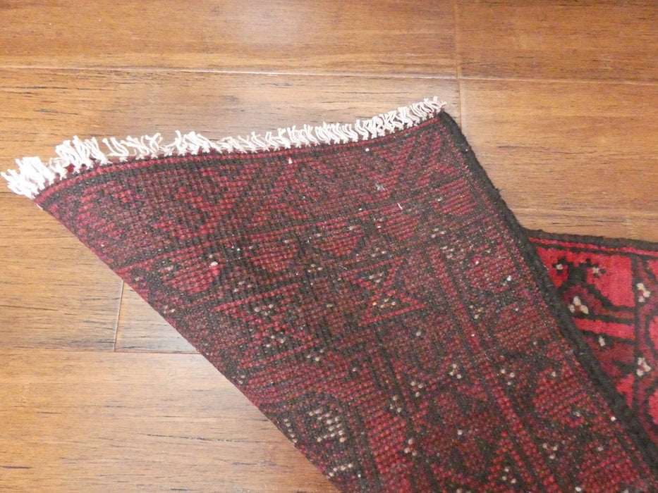 Afghan Hand Knotted Turkman Doormat Size: 61x 47cm - Rugs Direct
