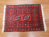 Afghan Hand Knotted Turkman Doormat Size: 64x 46cm - Rugs Direct