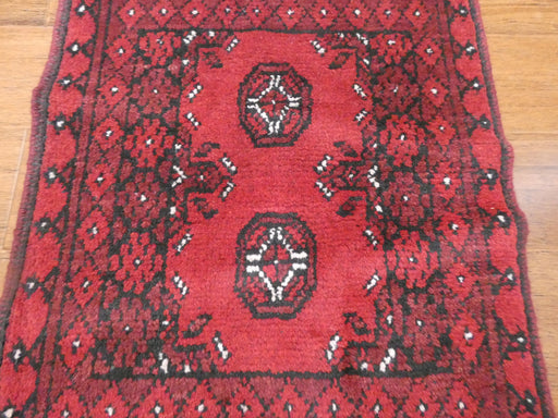 Afghan Hand Knotted Turkman Doormat Size: 64x 52cm - Rugs Direct