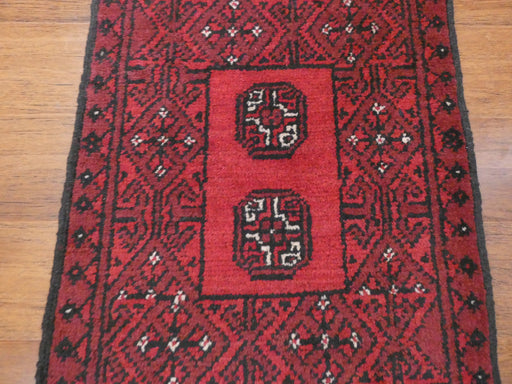 Afghan Hand Knotted Turkman Doormat Size: 66x 52cm - Rugs Direct