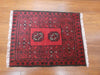 Afghan Hand Knotted Turkman Doormat Size: 66x 52cm - Rugs Direct
