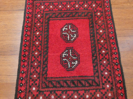 Afghan Hand Knotted Turkman Doormat Size: 72x 53cm - Rugs Direct