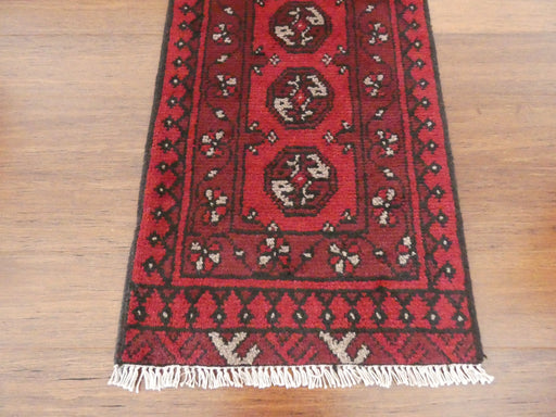 Afghan Hand Knotted Turkman Size: 142 x 49cm - Rugs Direct