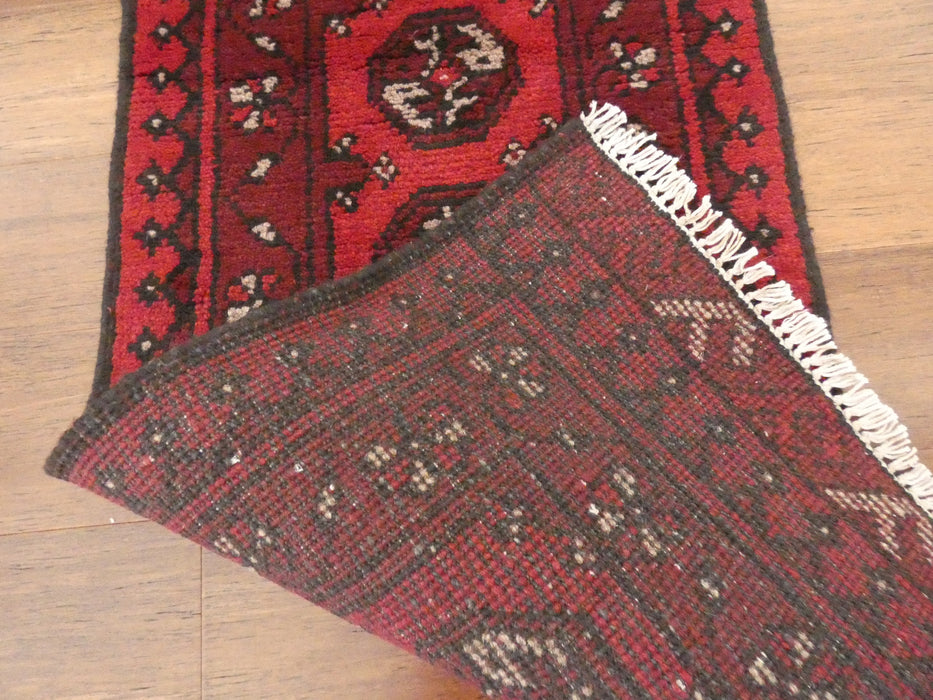 Afghan Hand Knotted Turkman Size: 142 x 49cm - Rugs Direct