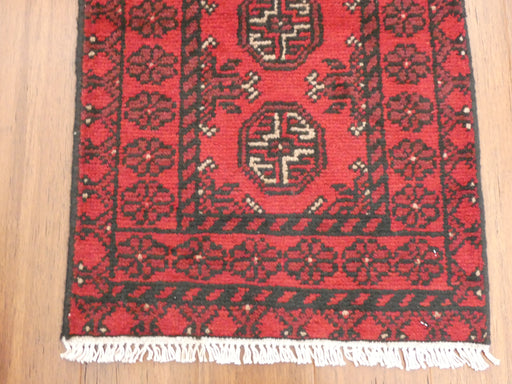 Afghan Hand Knotted Turkman Size: 138 x 51cm - Rugs Direct