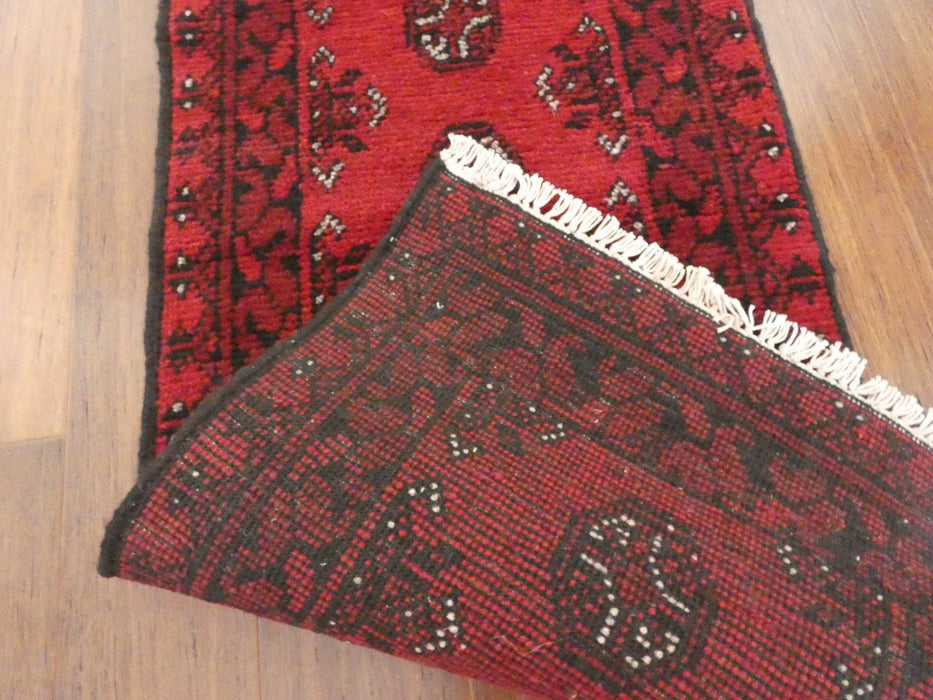 Afghan Hand Knotted Turkman Size: 147 x 52cm - Rugs Direct