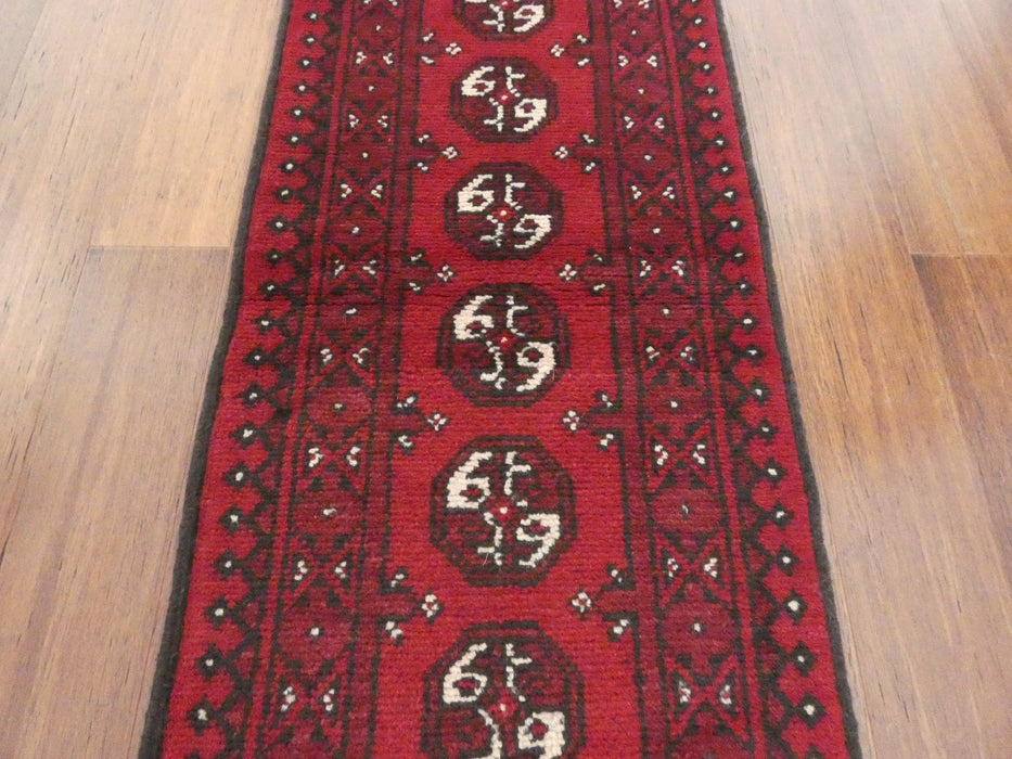 Afghan Hand Knotted Turkman Size: 143 x 53cm - Rugs Direct